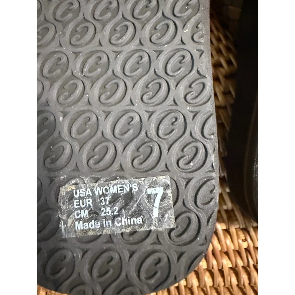 Cobian Braided Strap Flip Flops Brown Womens Size 7 Woven Thong Sandalsi